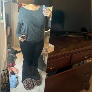 Victoria’s Secret Grey Long Sleeve Top with Open Back